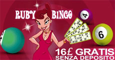 ruby bingo bonus senza deposito