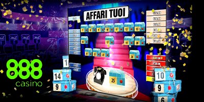 Il gioco ufficiale di Affari Tuoi è online solo su 888.it