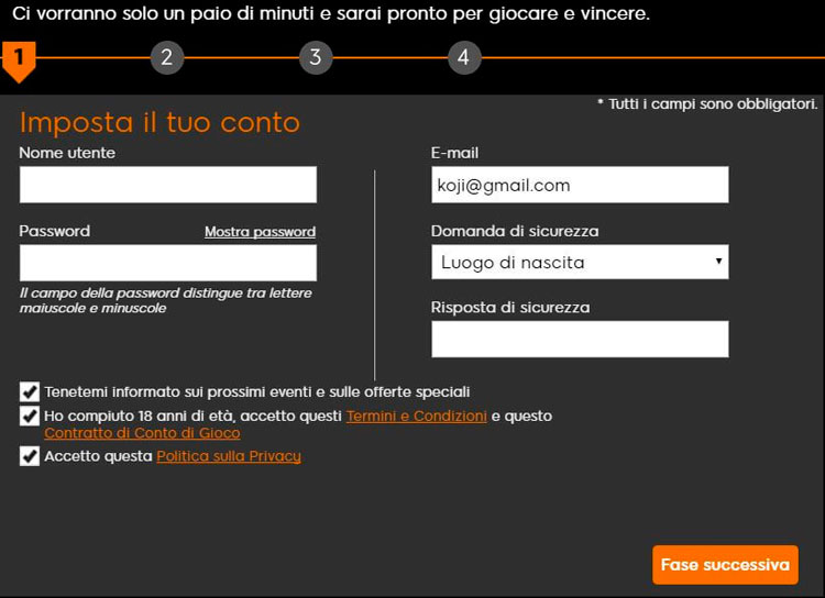 registrazione 888