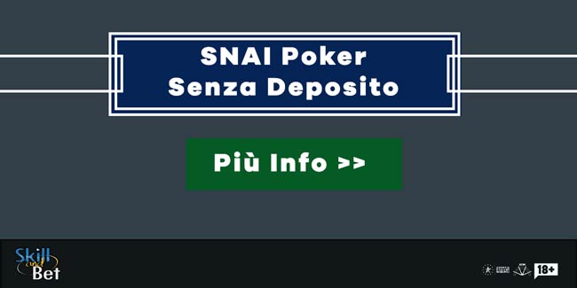 snai poker bonus di benvenuto