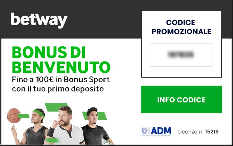 betway codice bonus