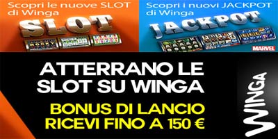 Lancio delle slot machine su Winga: ricevi fino a €150 di bonus