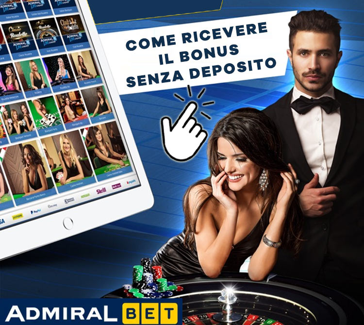 admiralbet casino bonus senza deposito