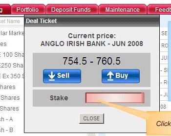 scommesse finanziarie - aprire una posizione