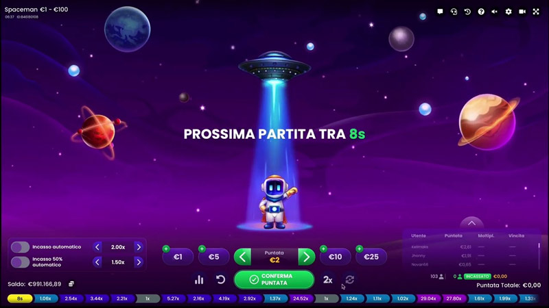 spaceman come si gioca